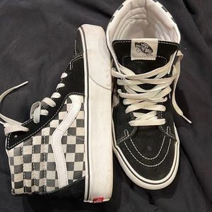 Platform Checkered Hightop Vans